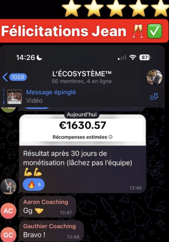 Message d'un élève de L'Accompagnement