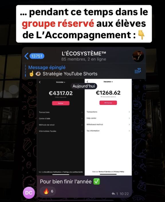Message d'un élève de L'Accompagnement